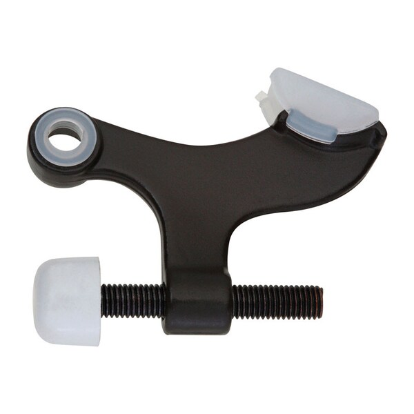 National Hardware Zinc w/Plastic Tip Oil Rubbed Bronze Brown Hinge Pin Door Stop Mounts to door N331-124 - main